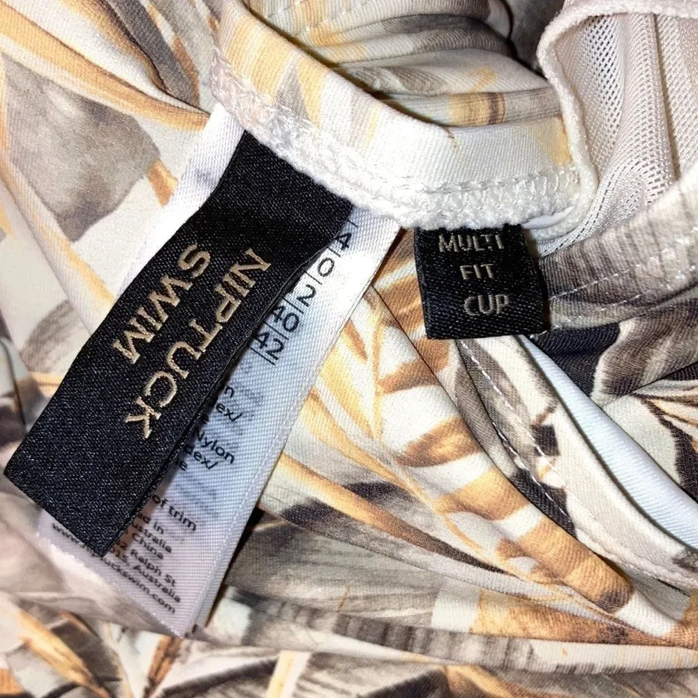 NIP TUCK Swim Shaping Swimsuit Beige Floral Australia Womens Size 10